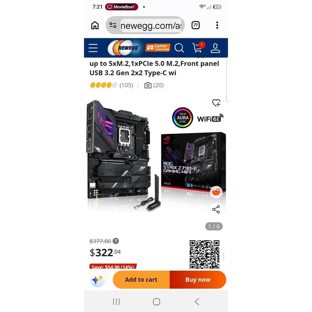 ASUS ROG Strix Z790-E Gaming WiFi 6E LGA 1700(Intel 14th,13th&12th Gen) ATX USED